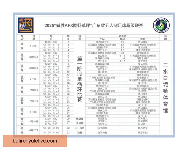 粤超联赛最新积分榜解析与球队排名走势深度解读